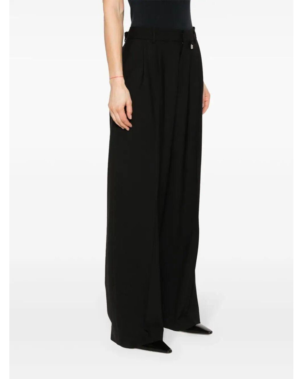 GIUSEPPE DI MORABITO Black Wide Leg Pants
