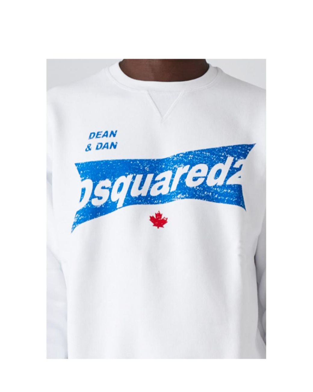 DSquared² White Logo-Printed Crewneck Sweatshirt for men