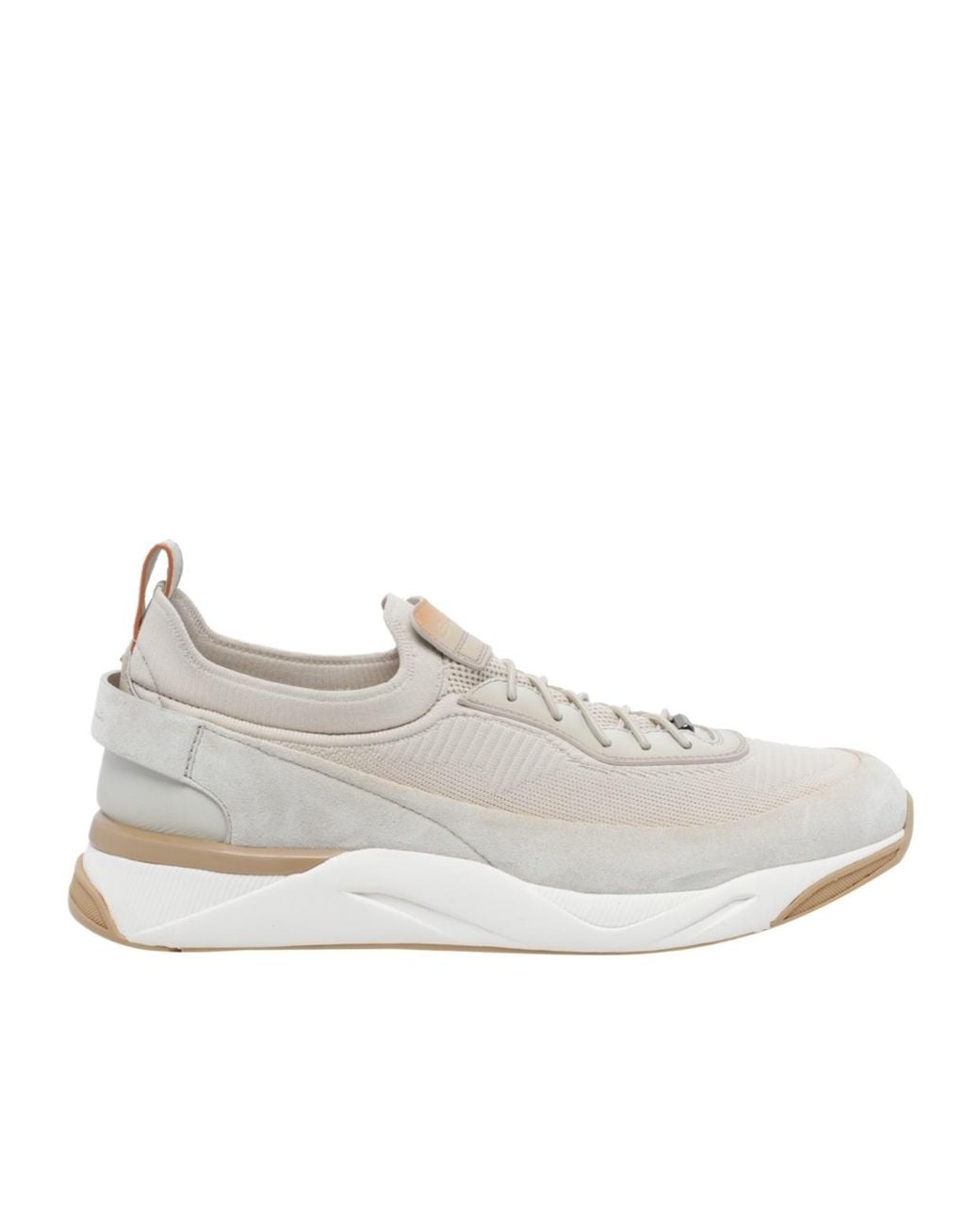 Santoni White Lace-Up Sneakers for men