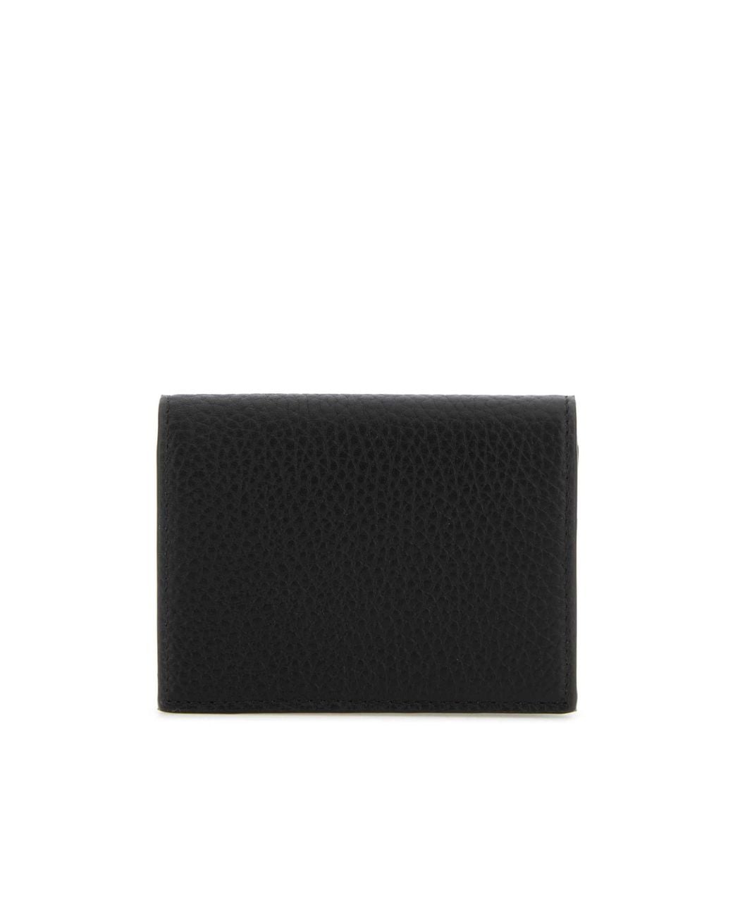 Dolce & Gabbana Black Logo Embossed Foldover Top Wallet for men
