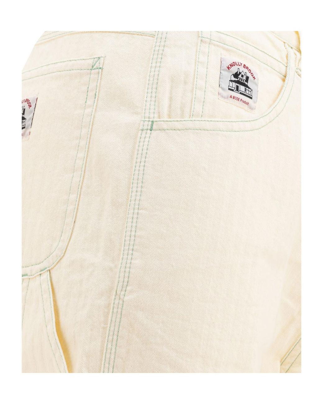 Bode White Belt-Loop Casual Pants for men