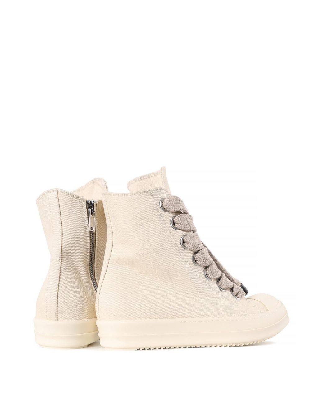 Rick Owens Natural Lace-Up High-Top Casual Shoes for men