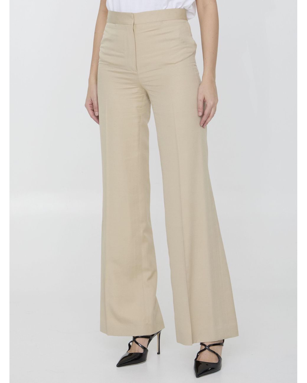 Stella McCartney Natural Iconic Flared Trousers