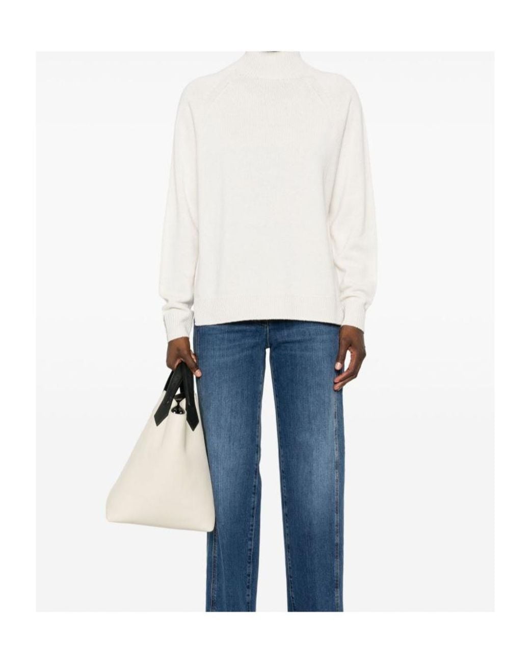 Peserico White Monili Chain-Detail Jumper