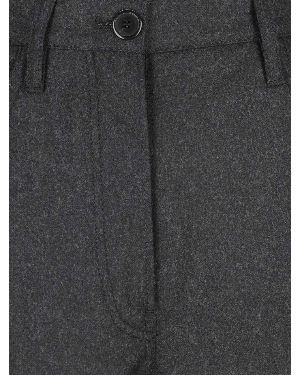 Prada Blue Logo Detailed Pleated Trousers