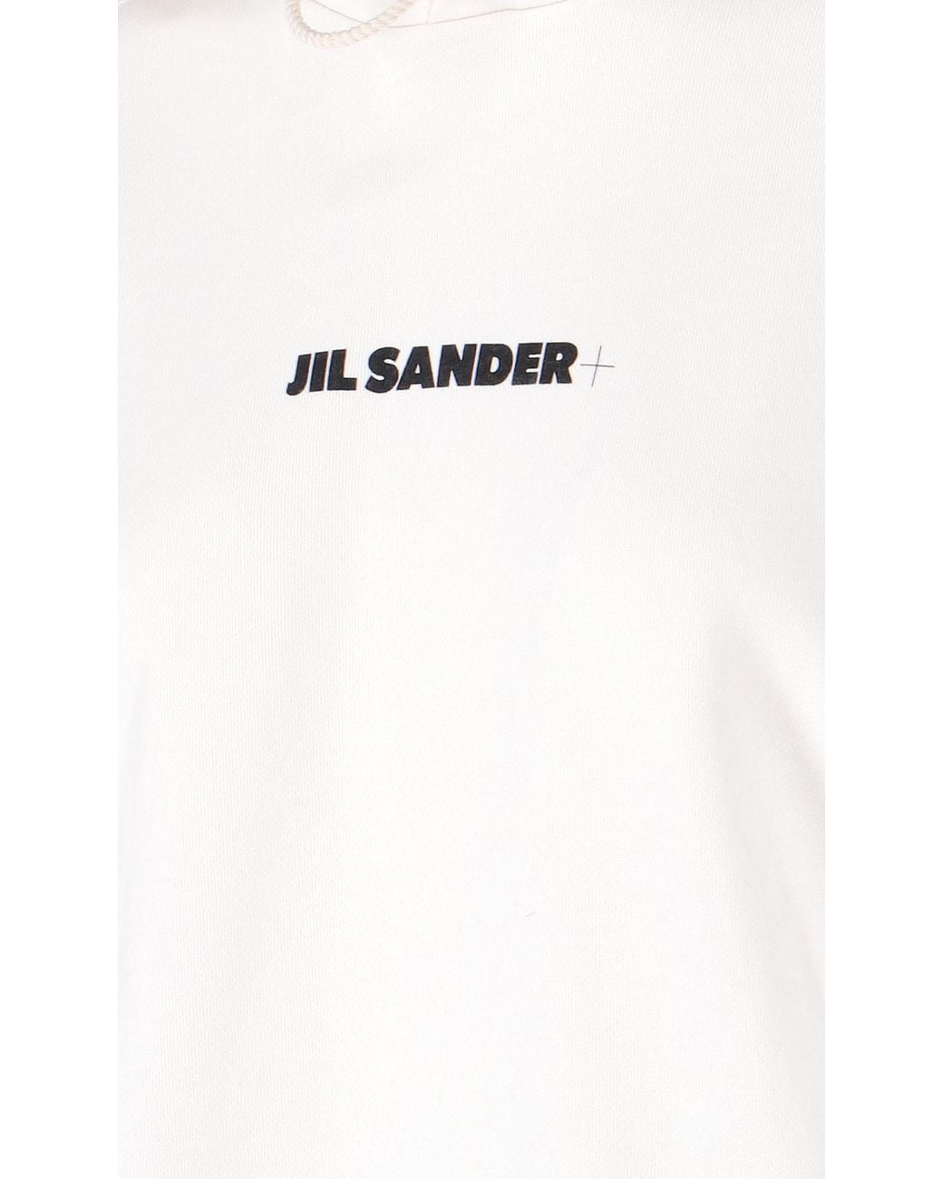 Jil Sander Gray Hooded Logo Sweatshirt