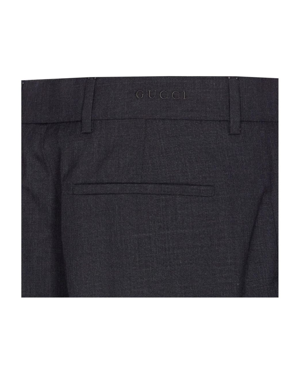 Gucci Blue Wide Leg Tailored Trousers