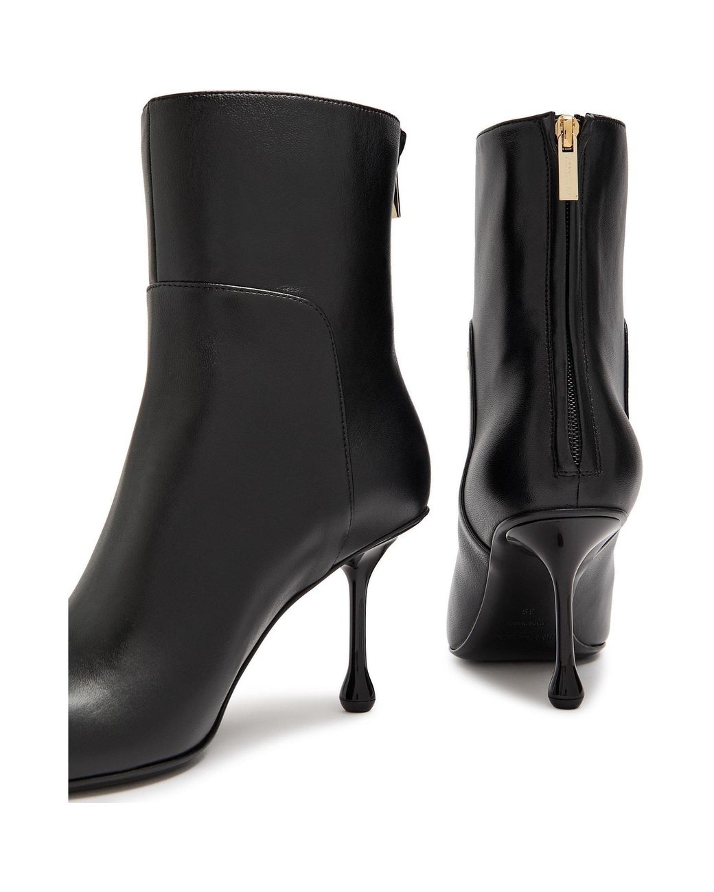 Jimmy Choo Black Leather Heeled Ankle Boots