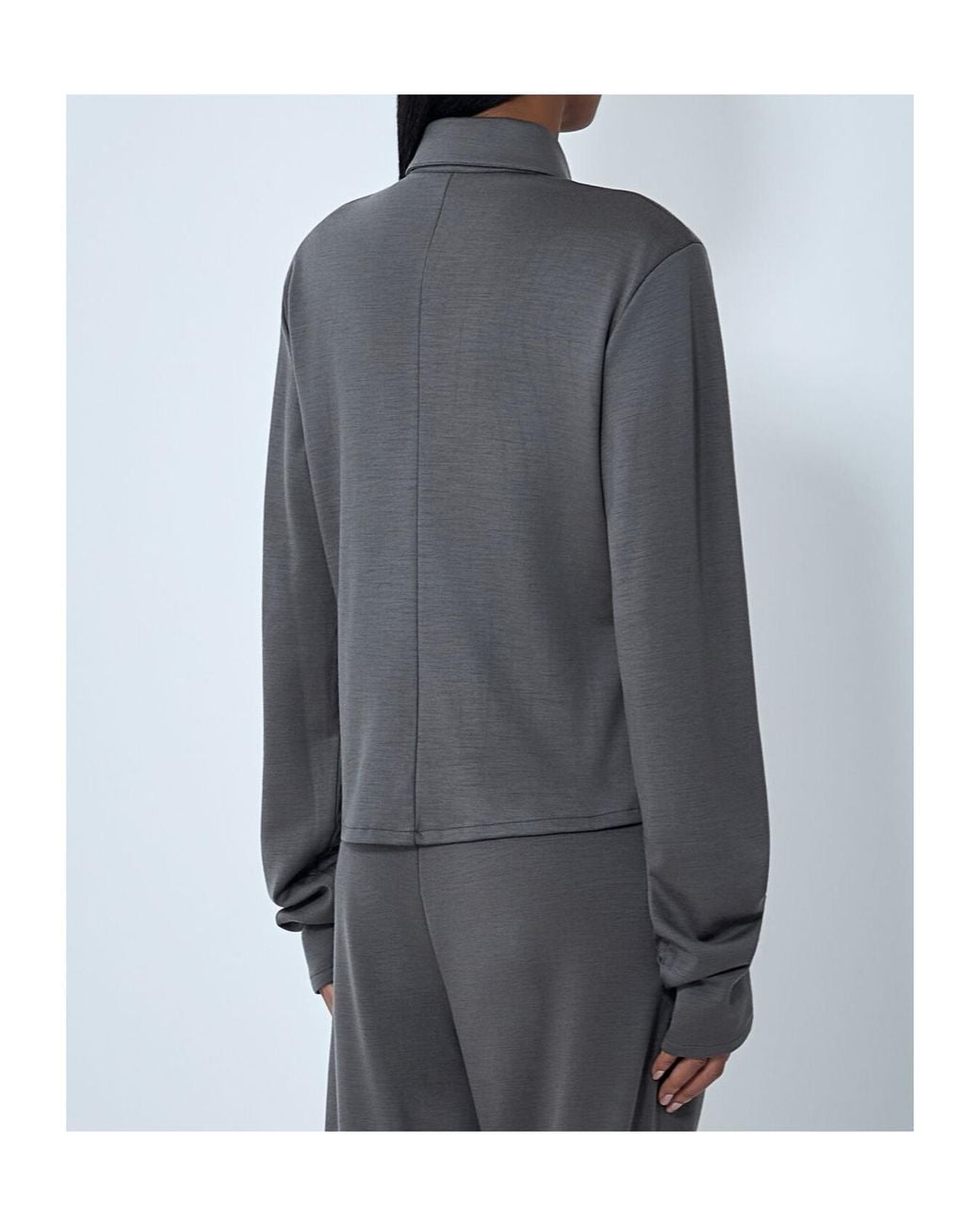 Rier Gray Mini Polar Buttoned Shirt