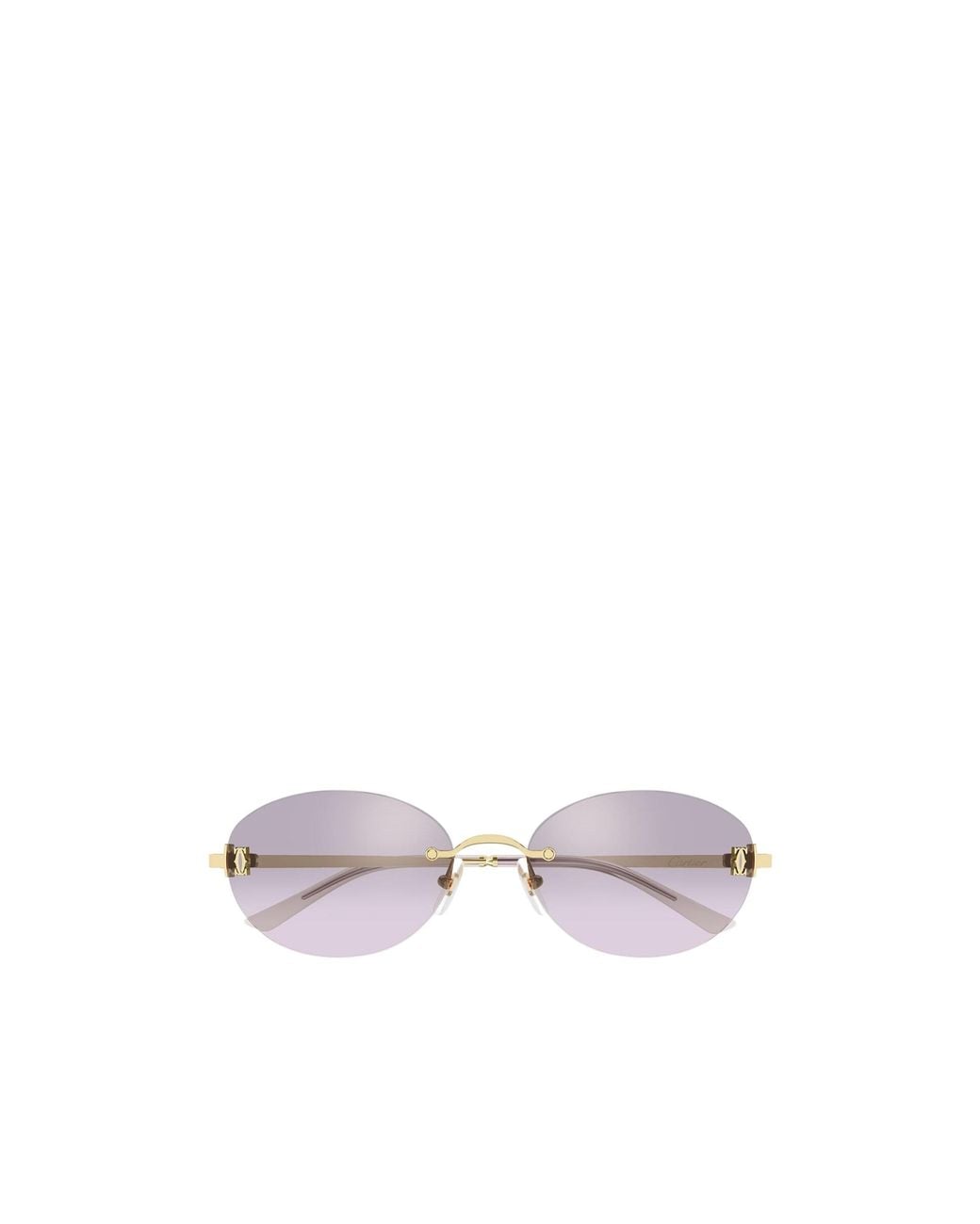 Cartier Metallic Oval Frame Sunglasses for men