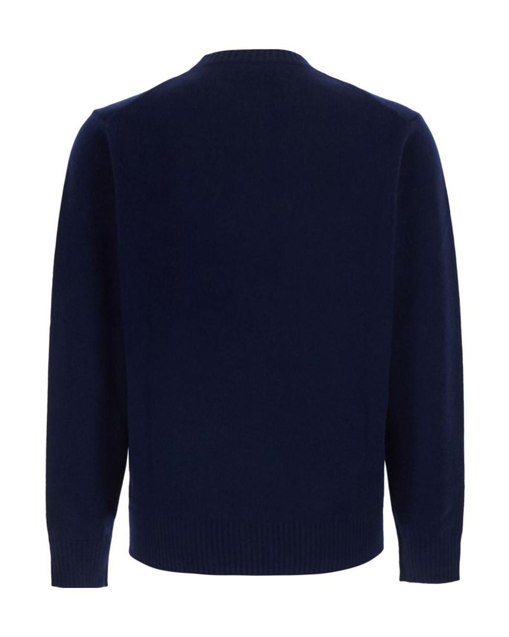 Kangra Cashmere Blue Long-Sleeve Crew-Neck Sweater for men