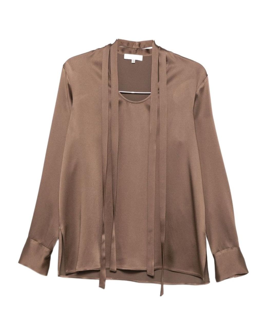 Antonelli Brown Long-Sleeved Blouse