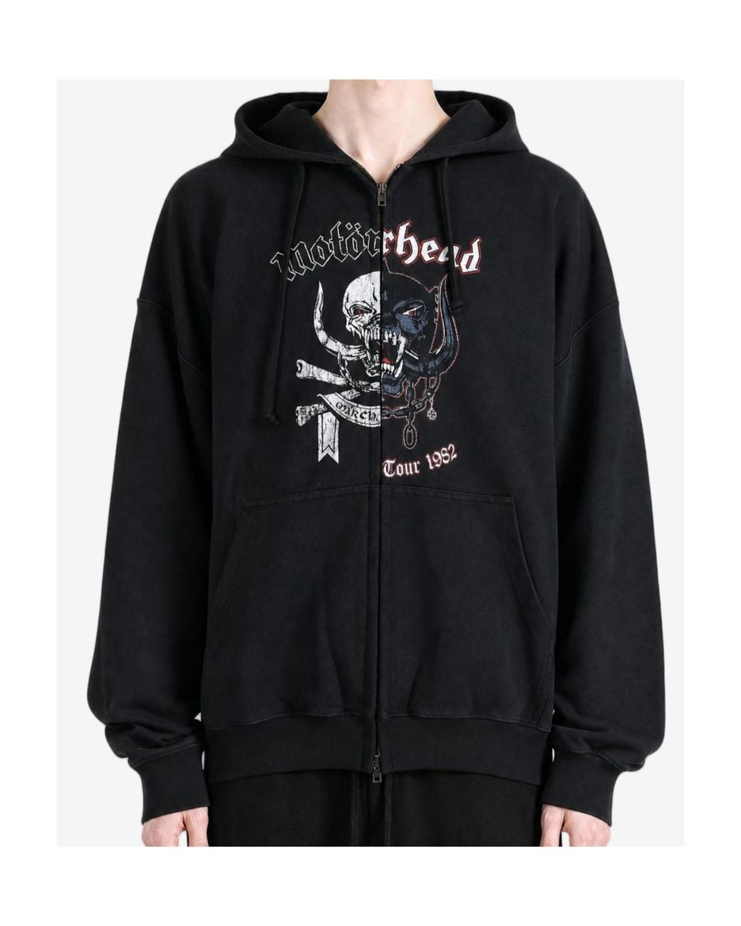 Vetements Blue Graphic Printed Zip-Up Jacket for men
