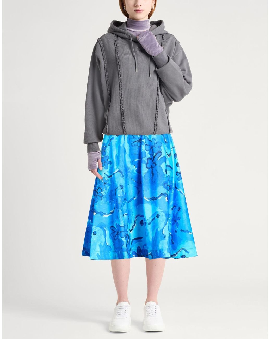 Marni Blue Flared Skirt