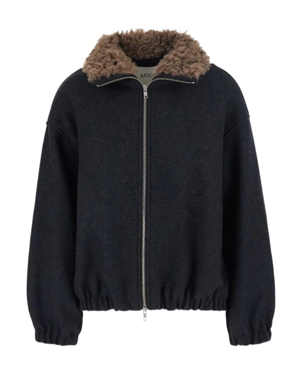 Jucca Black Zip-Up Bomber Jacket