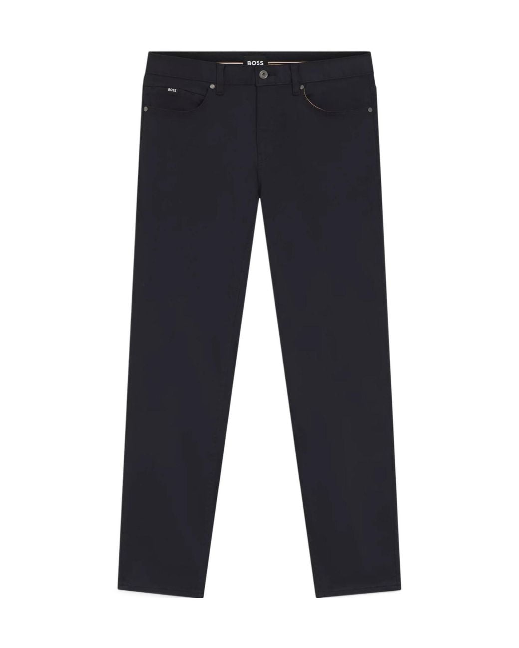 Boss Blue Delaware Logo-Patch Jeans for men