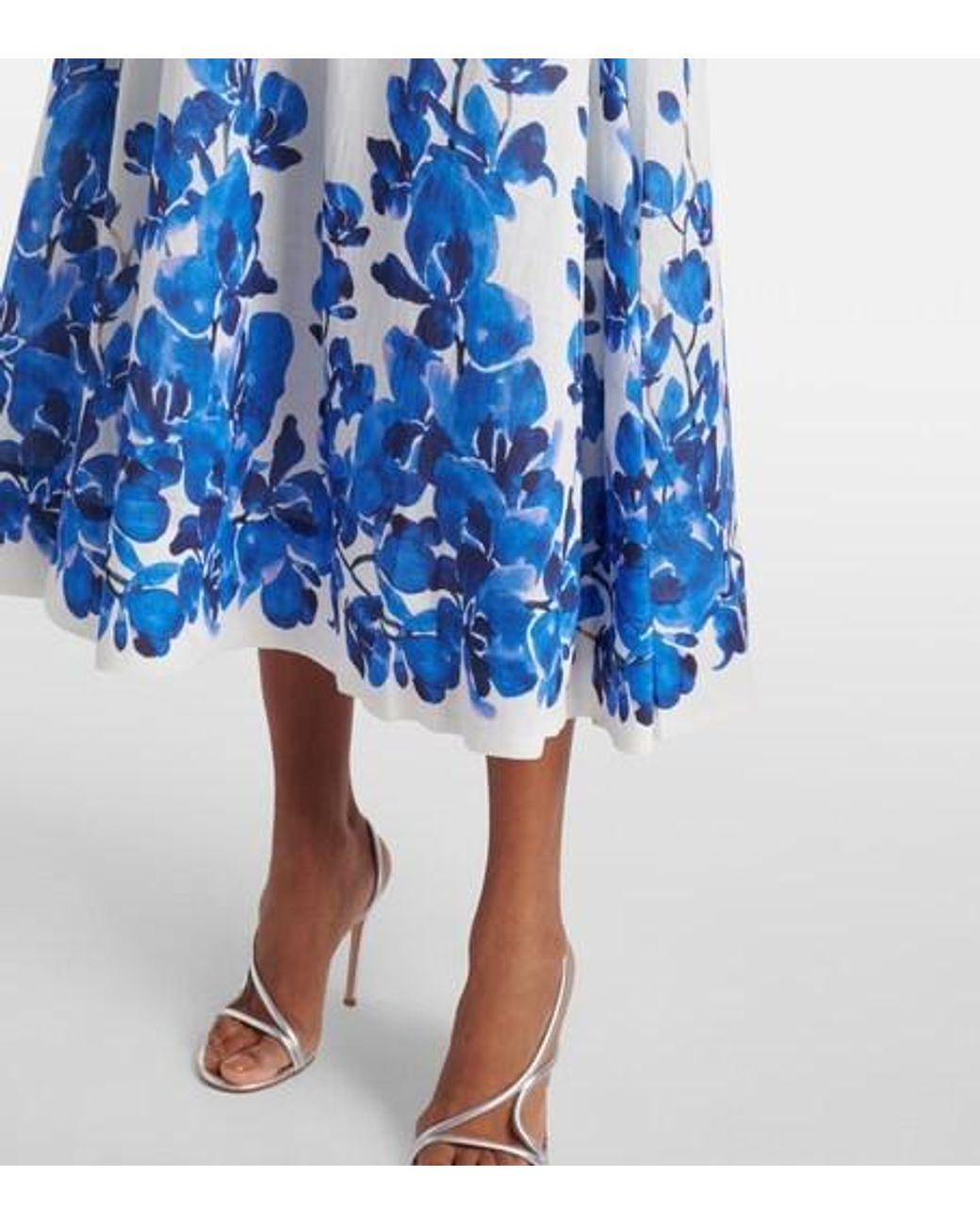 Rebecca Vallance Orchid Blues Floral Midi Dress