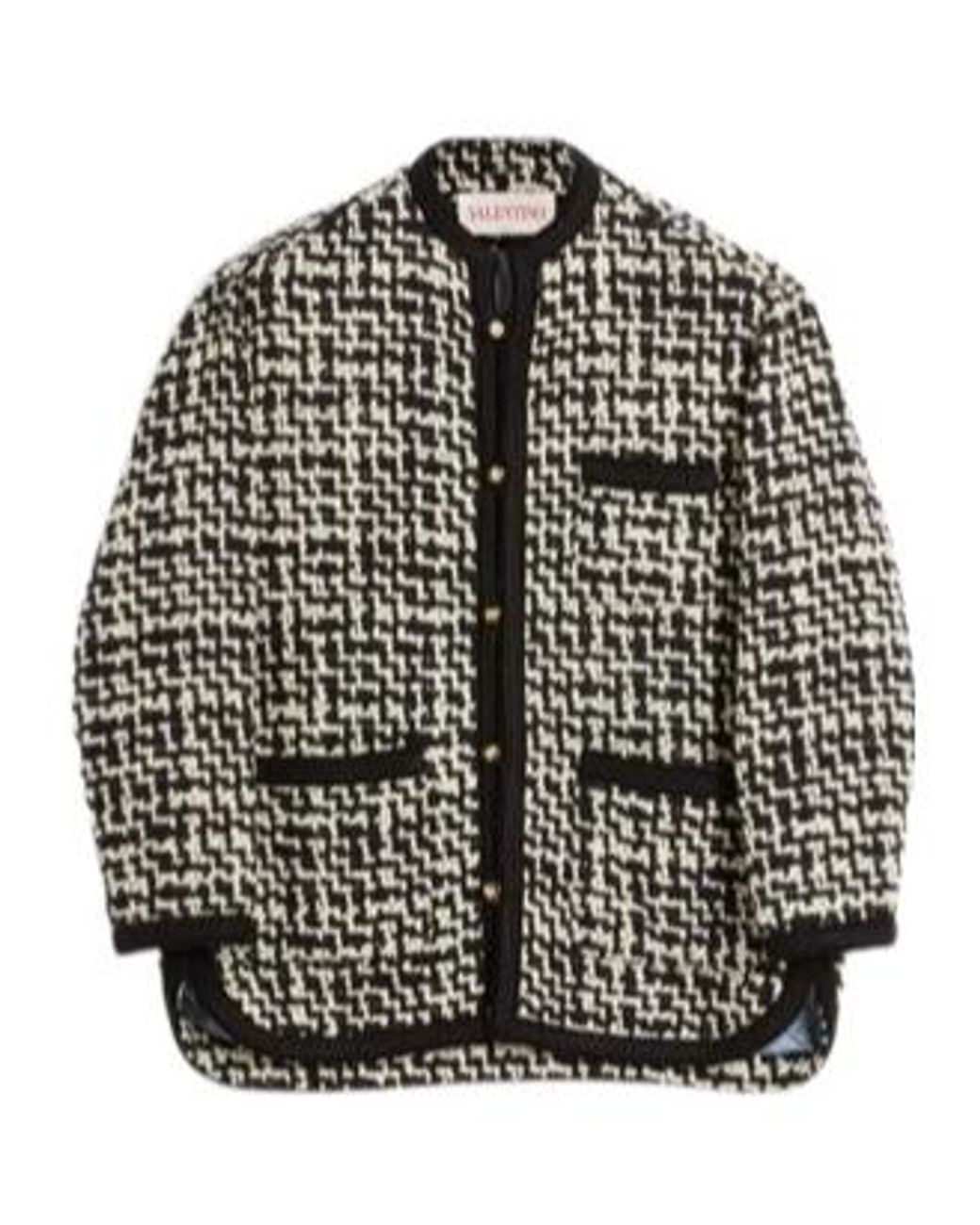 Valentino Black Wool Tweed Shirt Jacket for men