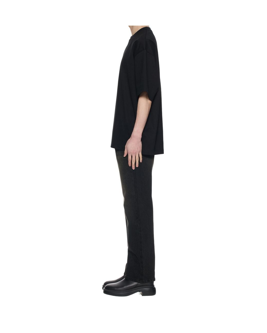 Wooyoungmi Black Over Size T-Shirt for men