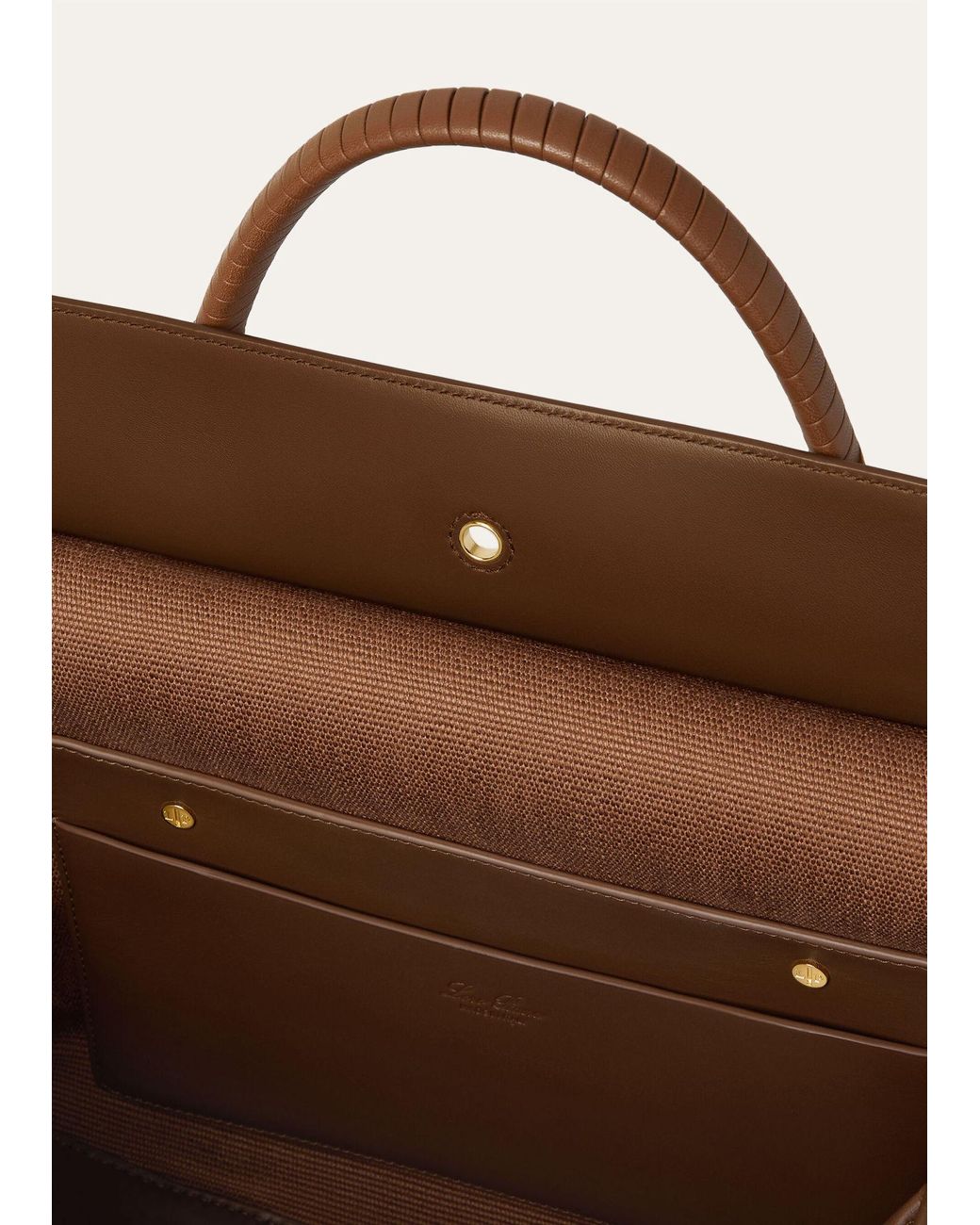 Loro Piana Brown Loom Bag L32 Handbag