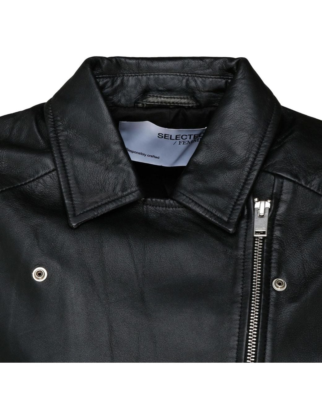 SELECTED Black Leather Jacket