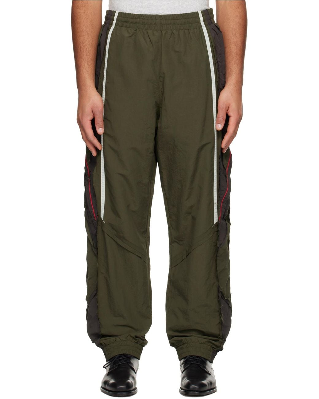 Martine Rose Green Layered Track Pants for men