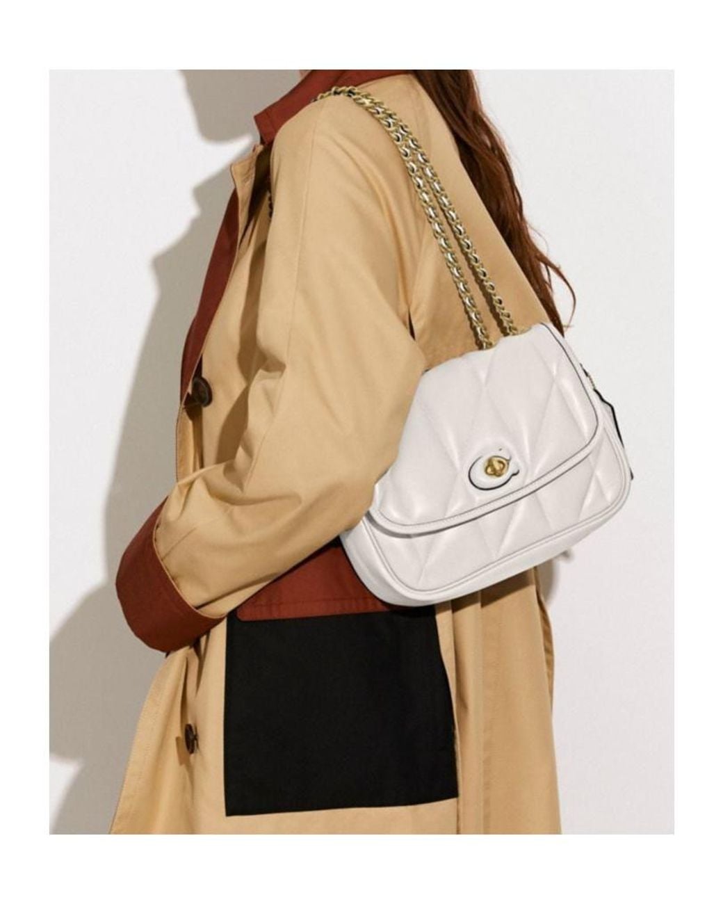 COACH Natural Pillow Madison Quilted Shoulder Bag