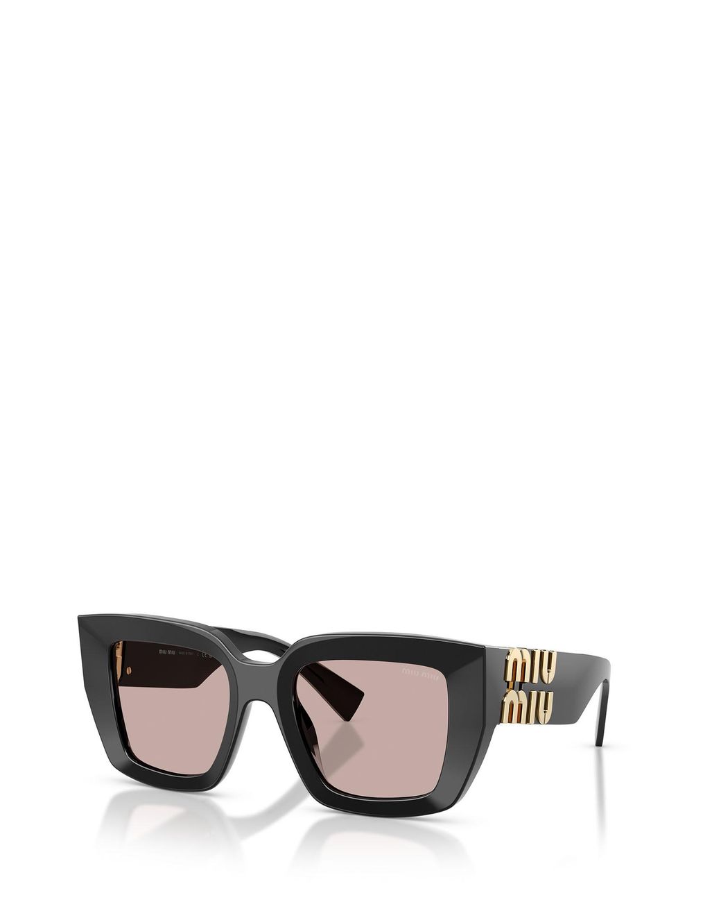 Miu Miu White Eyewear Square Frame Sunglasses