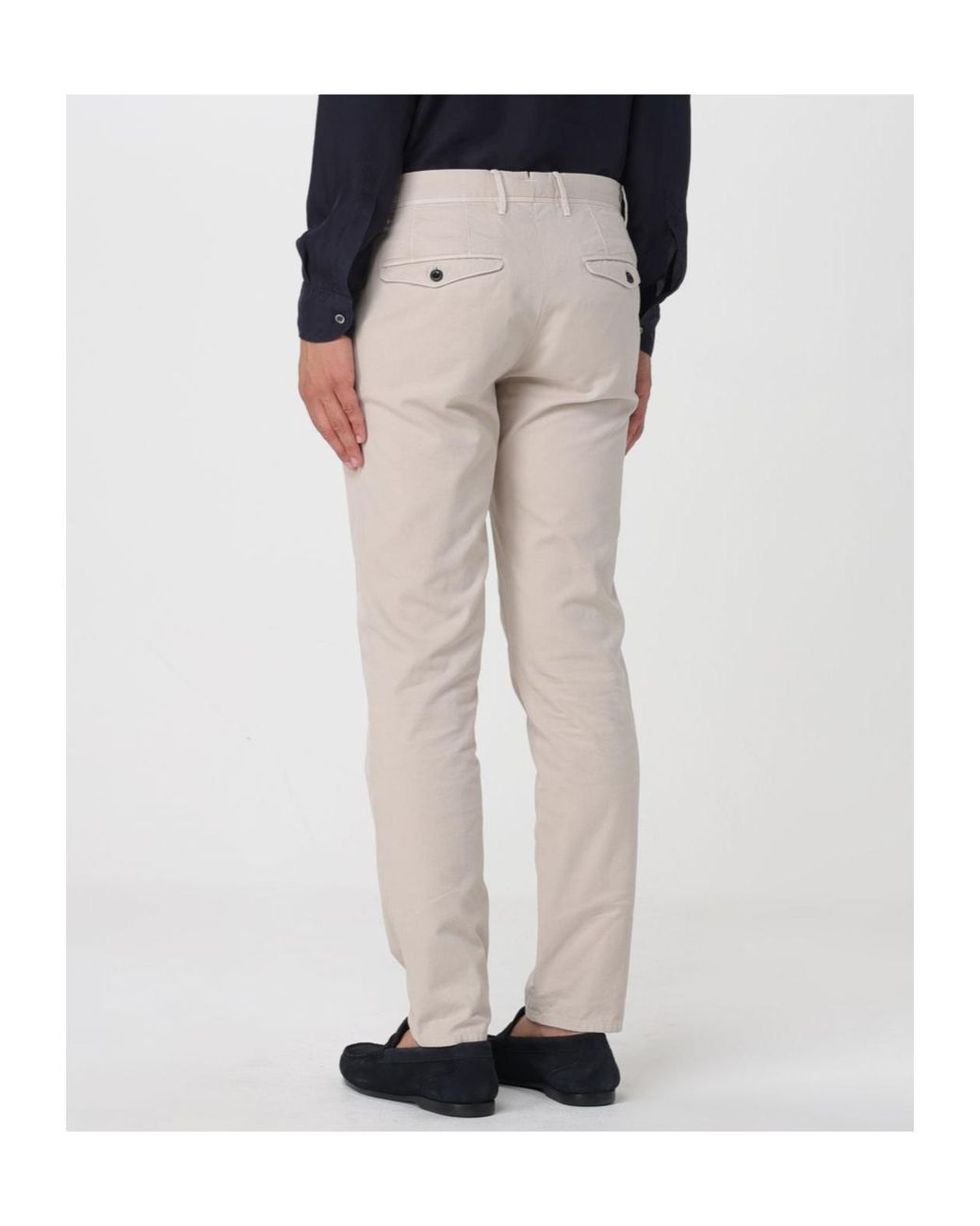 Incotex Natural Casual Trousers With Belt Loops for men