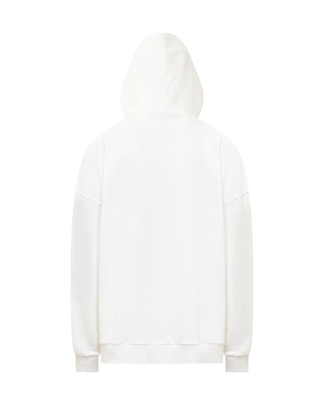 Palm Angels White Pa Monogram Zipped Hoodie for men