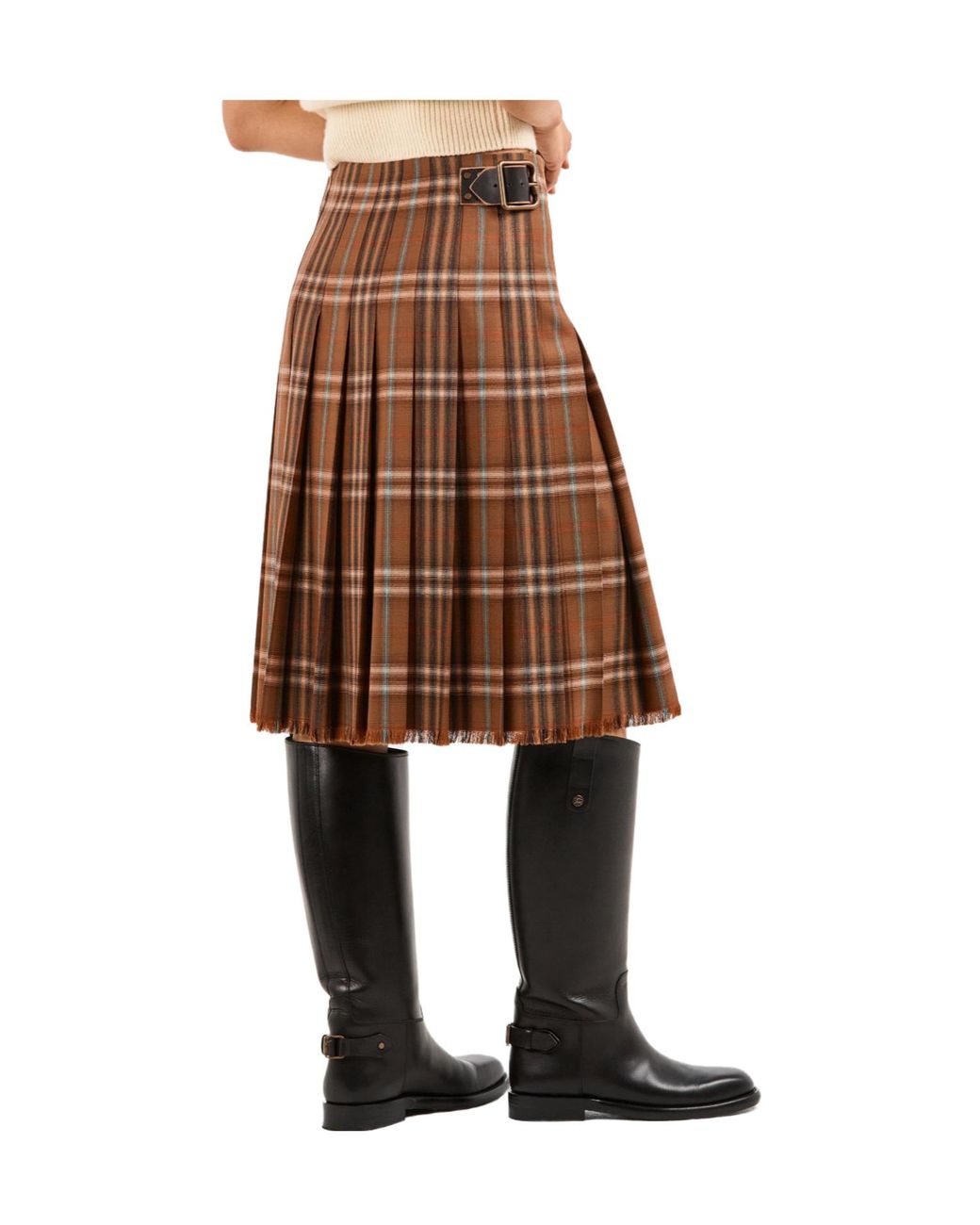 Burberry Brown Elegant Skirt