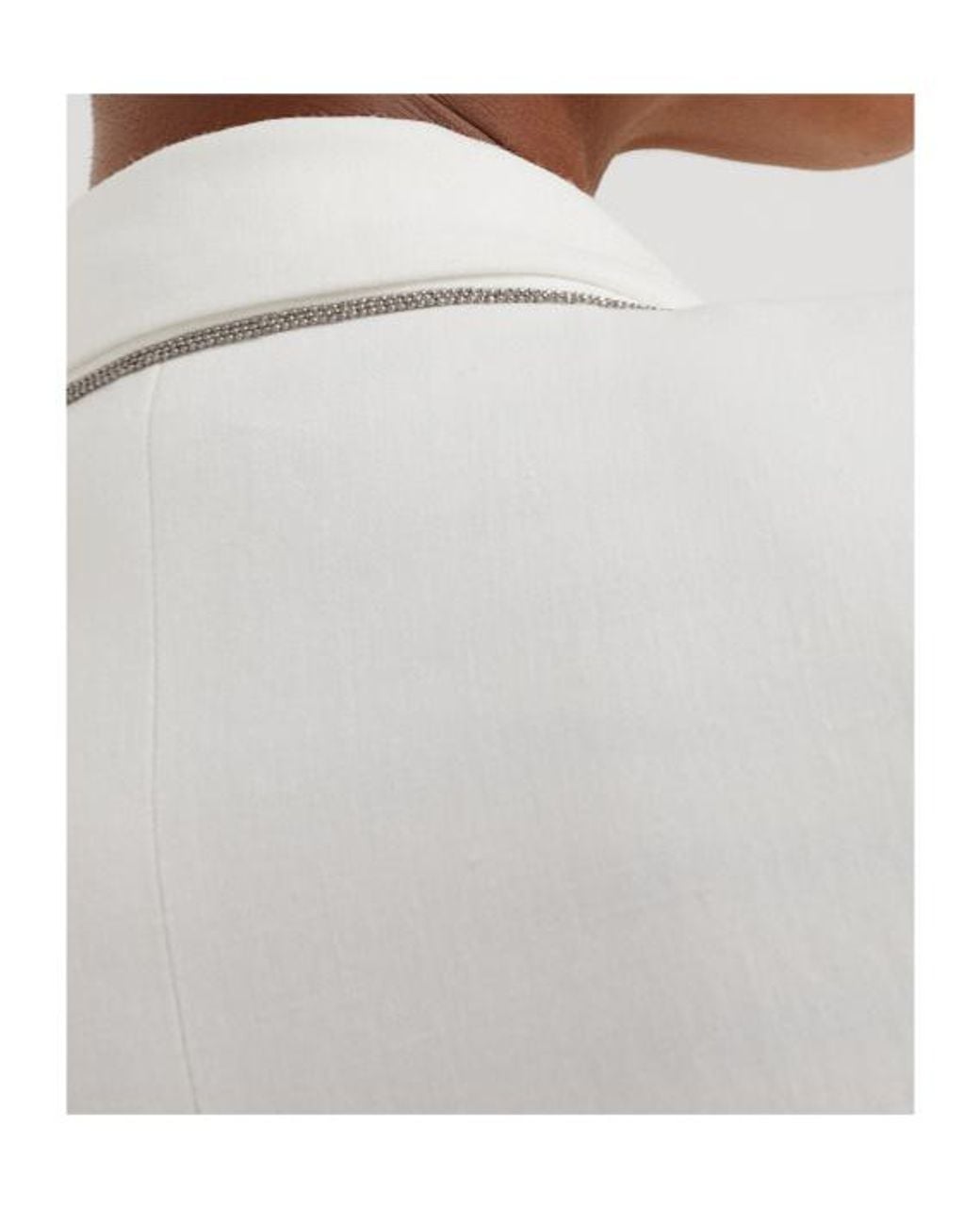 Brunello Cucinelli White Single Breasted Tailored Blazer