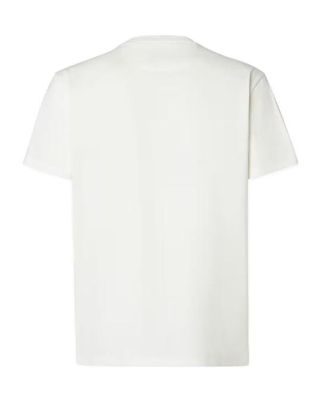 Fendi White Logo Embroidered Crewneck T-Shirt for men