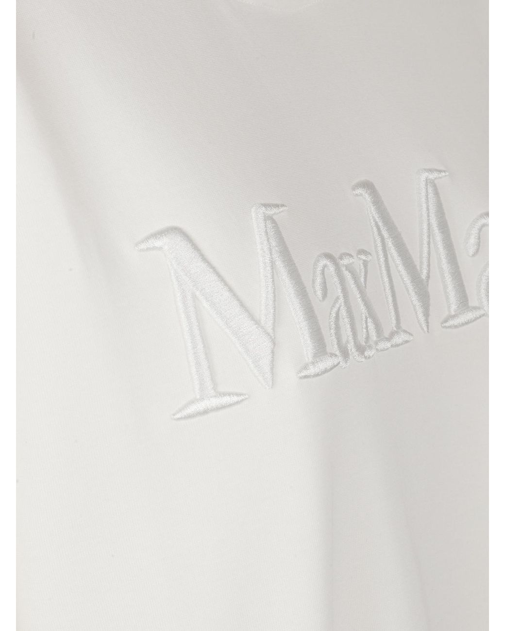 Max Mara White Visiera Logo Embroidered Hoodie