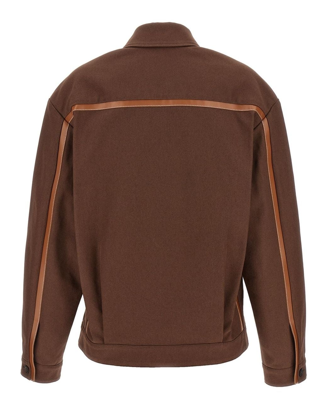 Miu Miu Brown Contrast Trim Zip Jacket