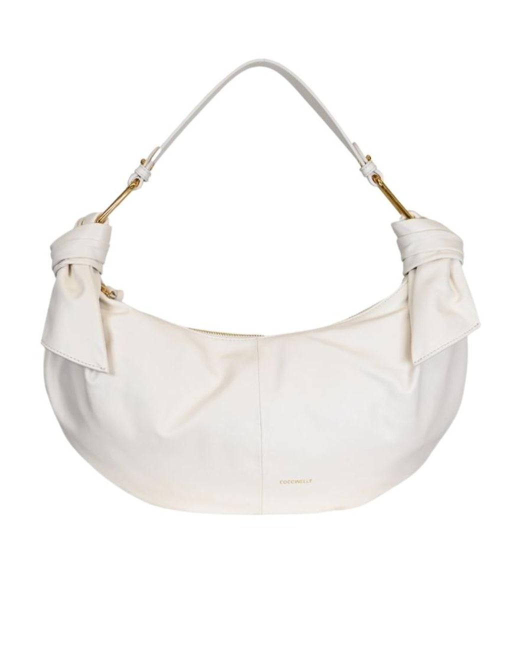 Coccinelle White Knotted Hobo Shoulder Bag
