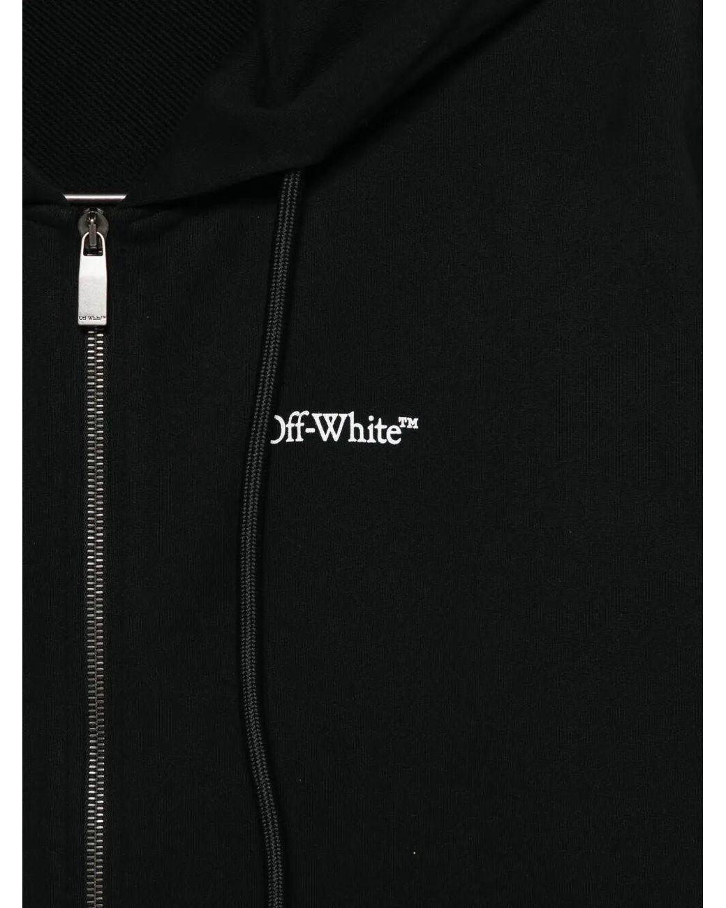 Off-White c/o Virgil Abloh Black Half Arrows Skate Zip Hoodie for men