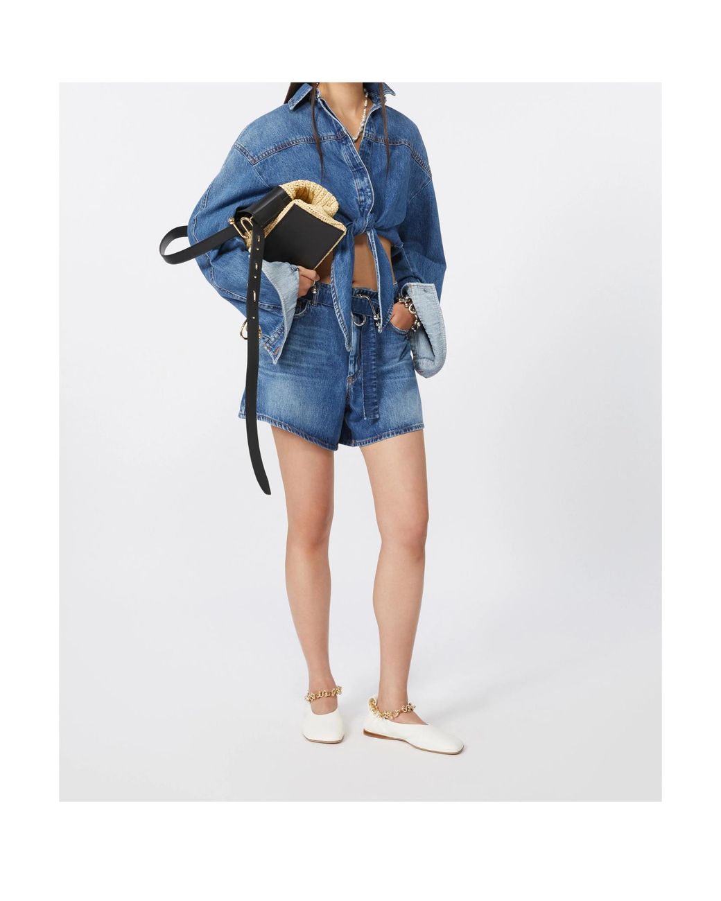 Sportmax Blue Spxfiesta Denim Shorts