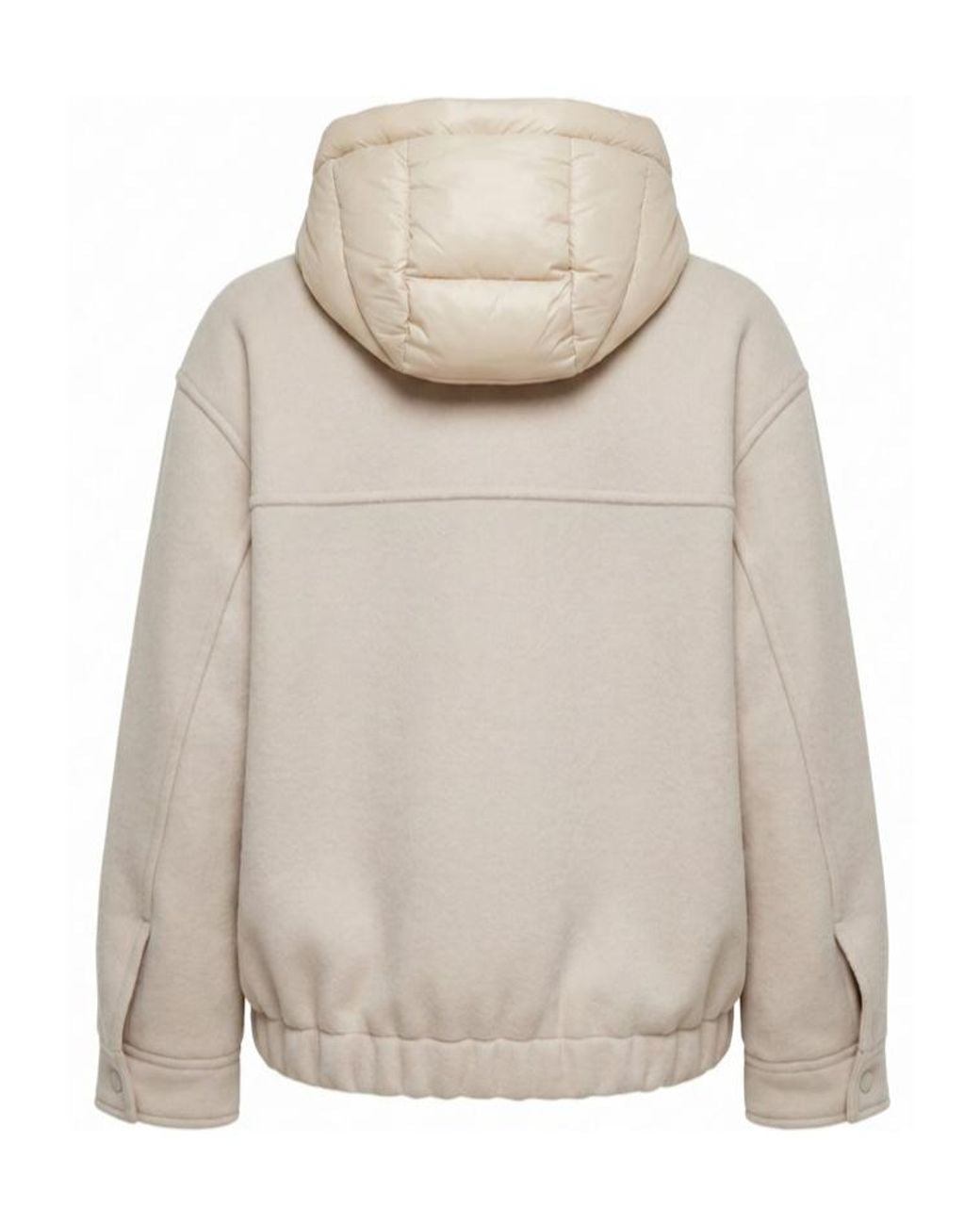 Peserico Gray High Neck Hooded Jacket