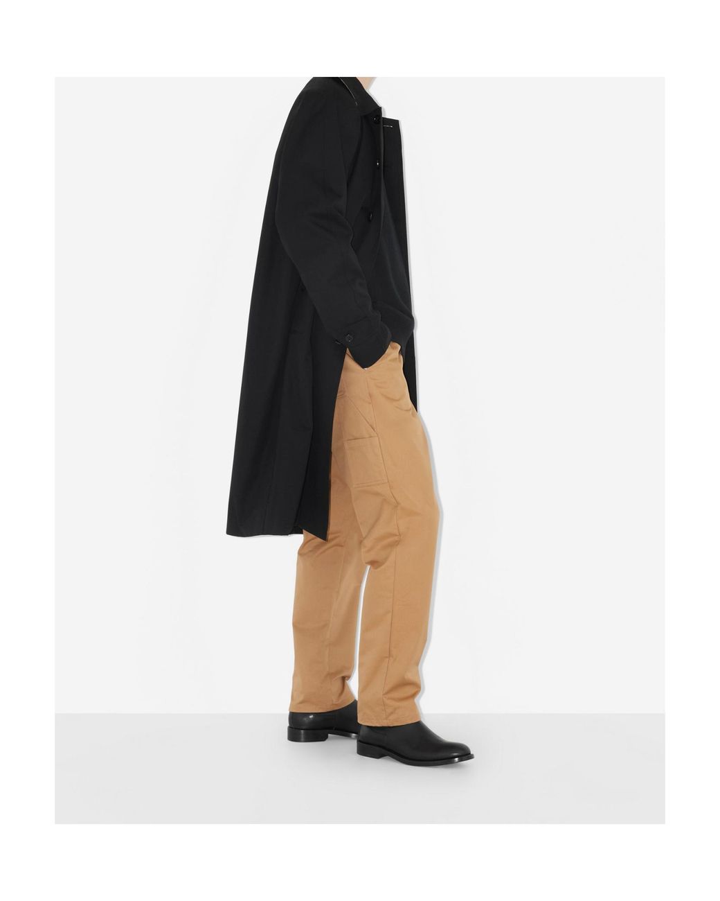Burberry Natural Straight Leg Tailored Trousers for men