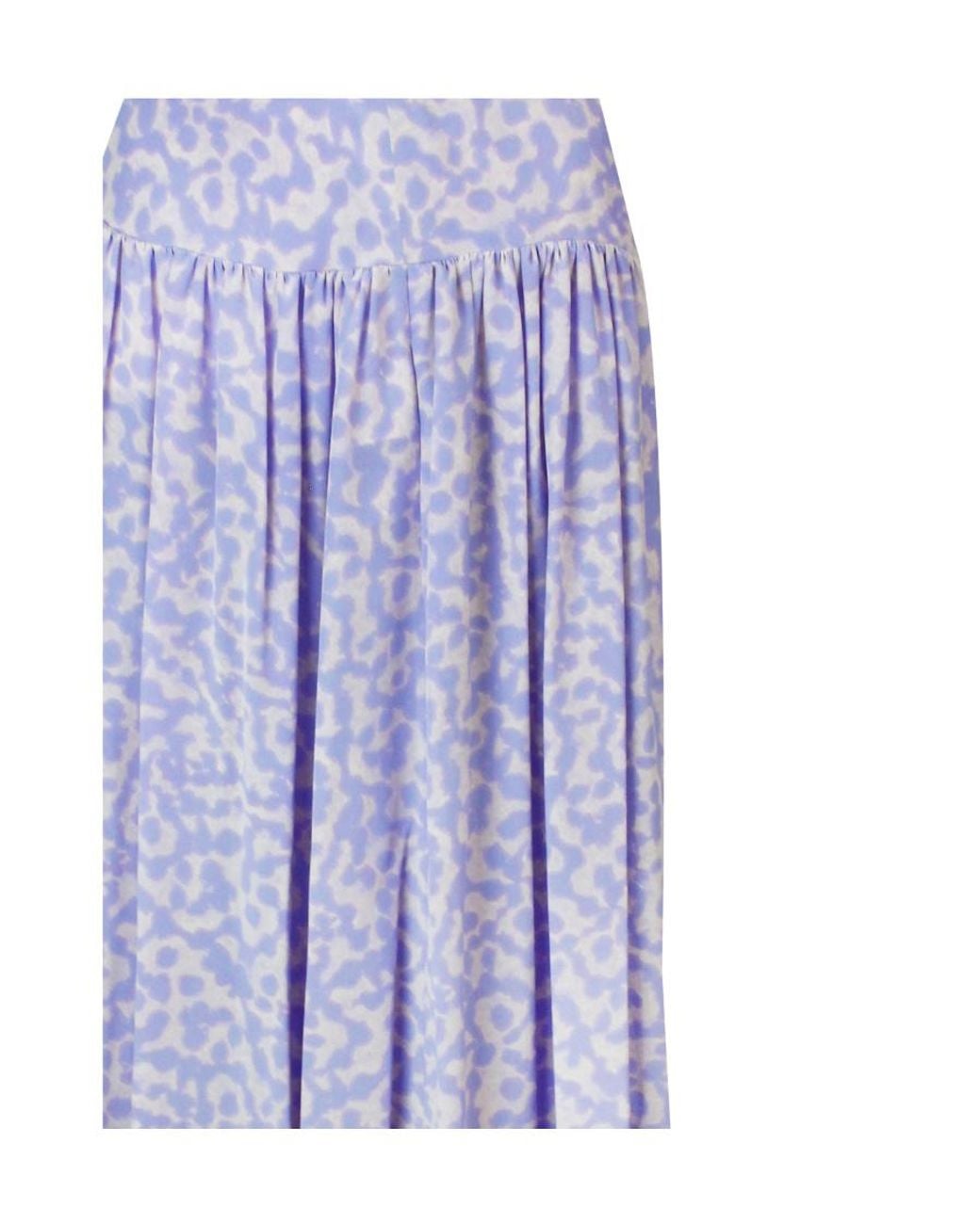 Stella McCartney Purple Pleated Silk Midi Skirt
