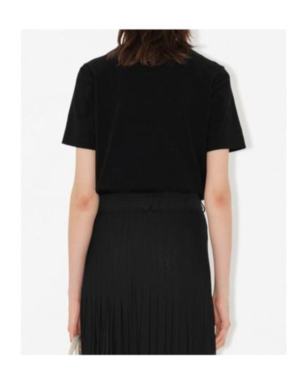 Burberry Black Logo Embroidered Checked T-Shirt