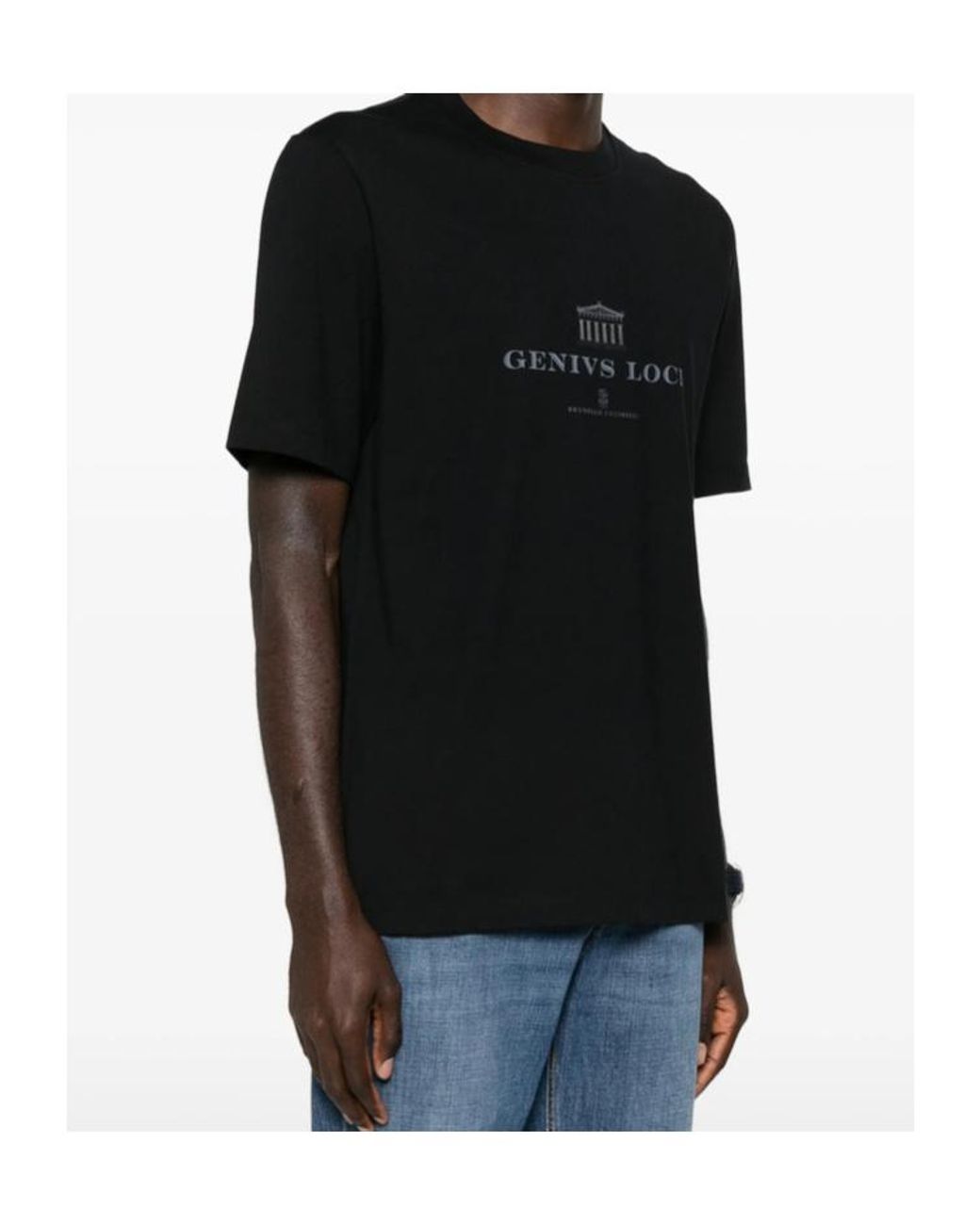 Brunello Cucinelli Black T-Shirts & Vests for men