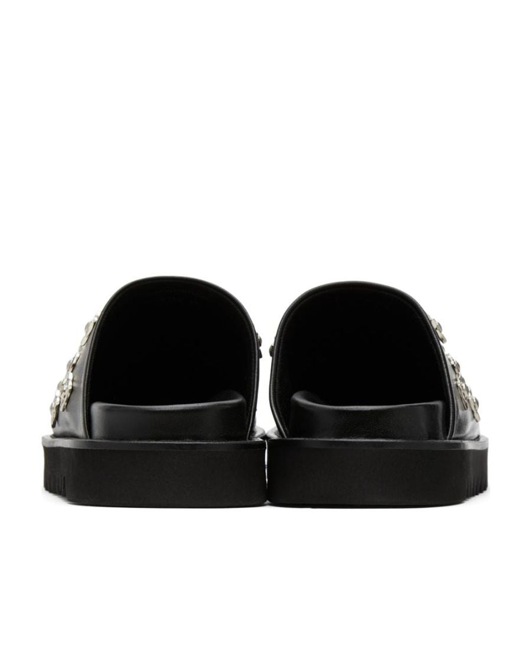 Toga Black Studded Platform Mules