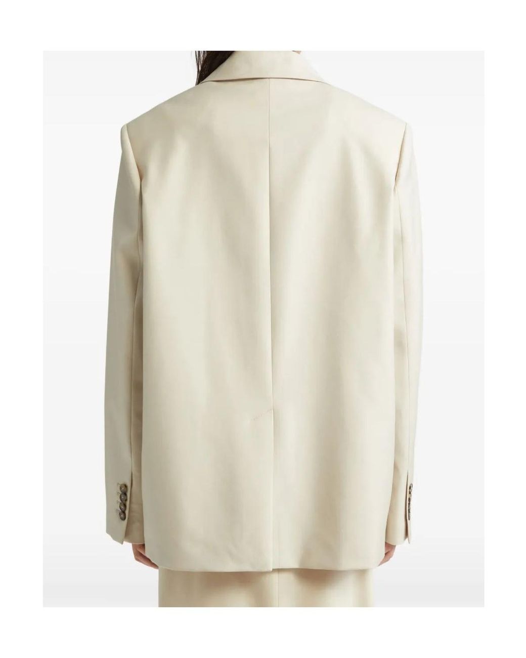 Loulou de Saison Natural Notched-Lapel Blazer