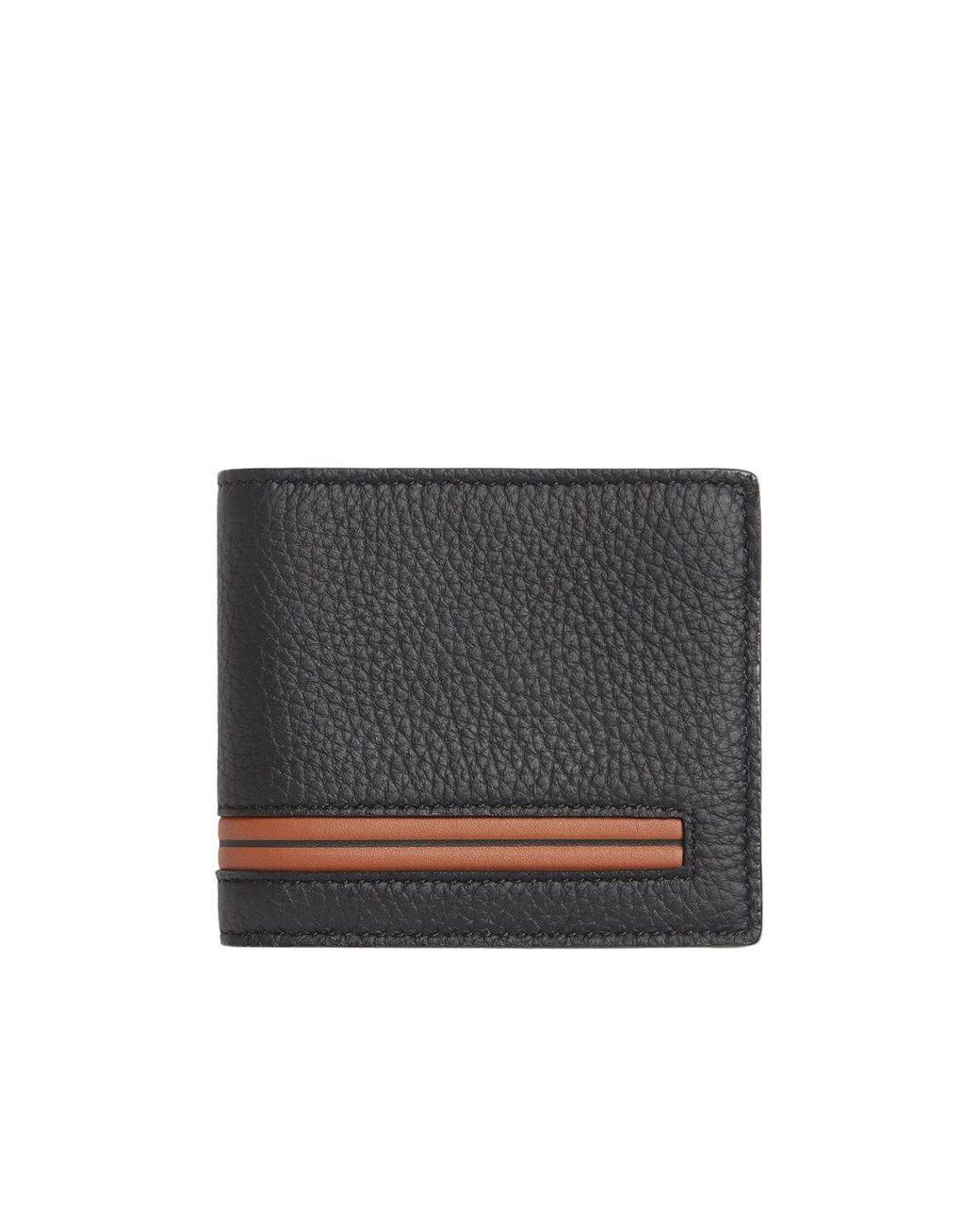 Zegna Gray Embossed Bi-Fold Wallet for men