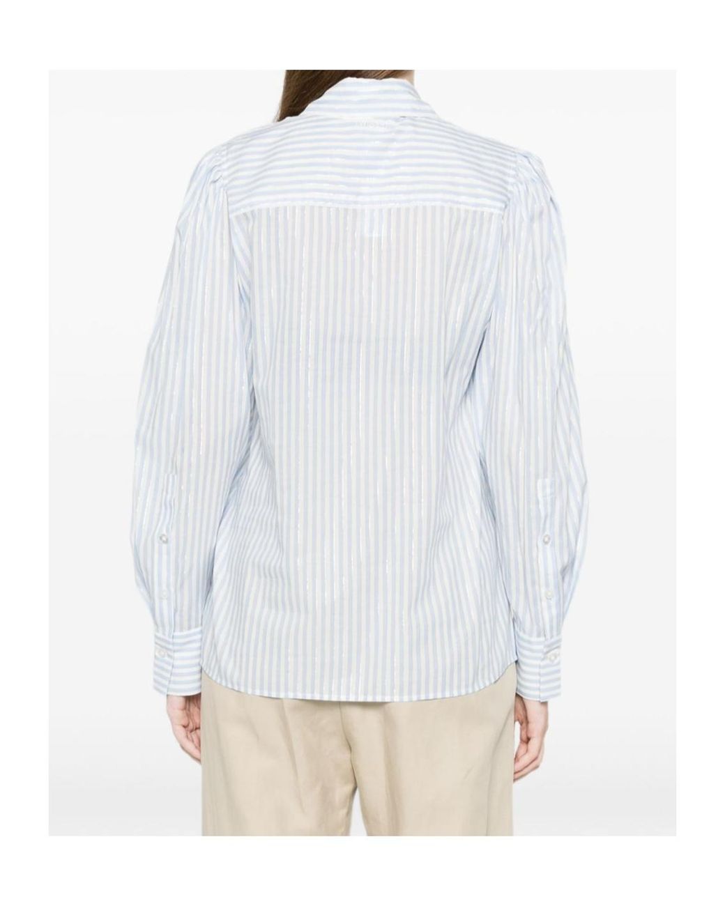 Twinset White Striped-Pattern Shirt