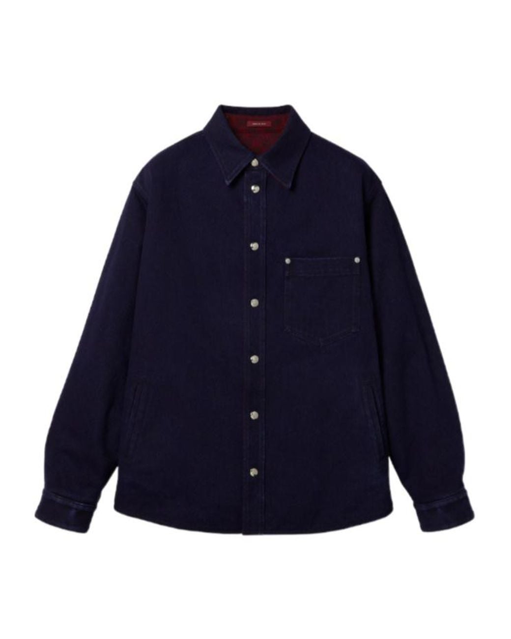 Gucci Blue Reversible Denim Flannel Shirt for men