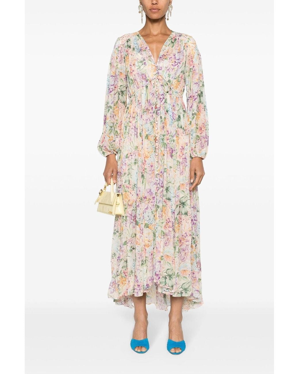 Zimmermann Natural Halliday Gathered Maxi Dress