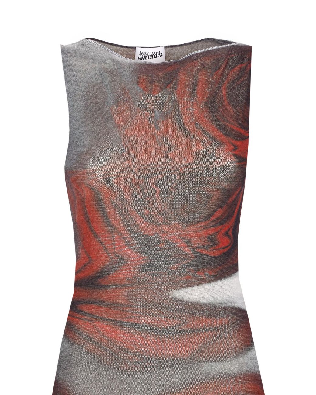 Jean Paul Gaultier Multicolor Blurry Roses Print Dress